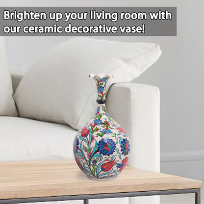 Handmade Ceramic Decorative Vase, Tulip Garden Ceramic Vase