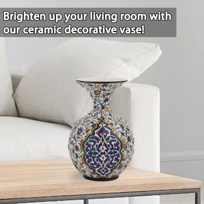 Handmade Ceramic Decorative Vase, Royal Floral Ceramic Vase