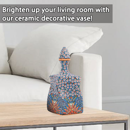 Handmade Ceramic Decorative Vase, Oriental Garden Ceramic Vase