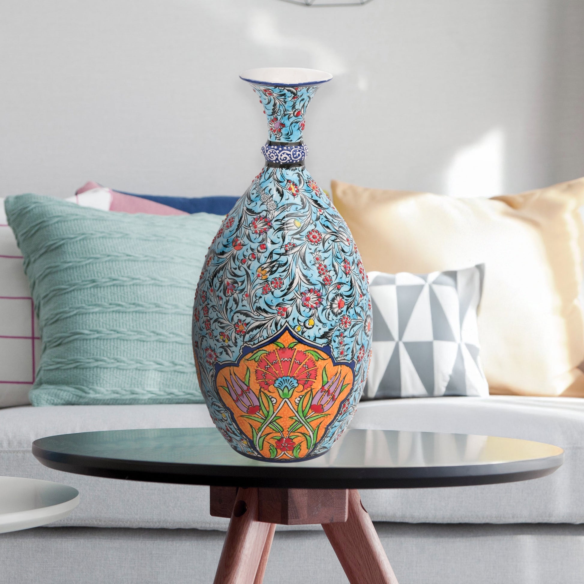 ceramic bottle, decorative bottle, ceramic vase, handmade ceramic bottle