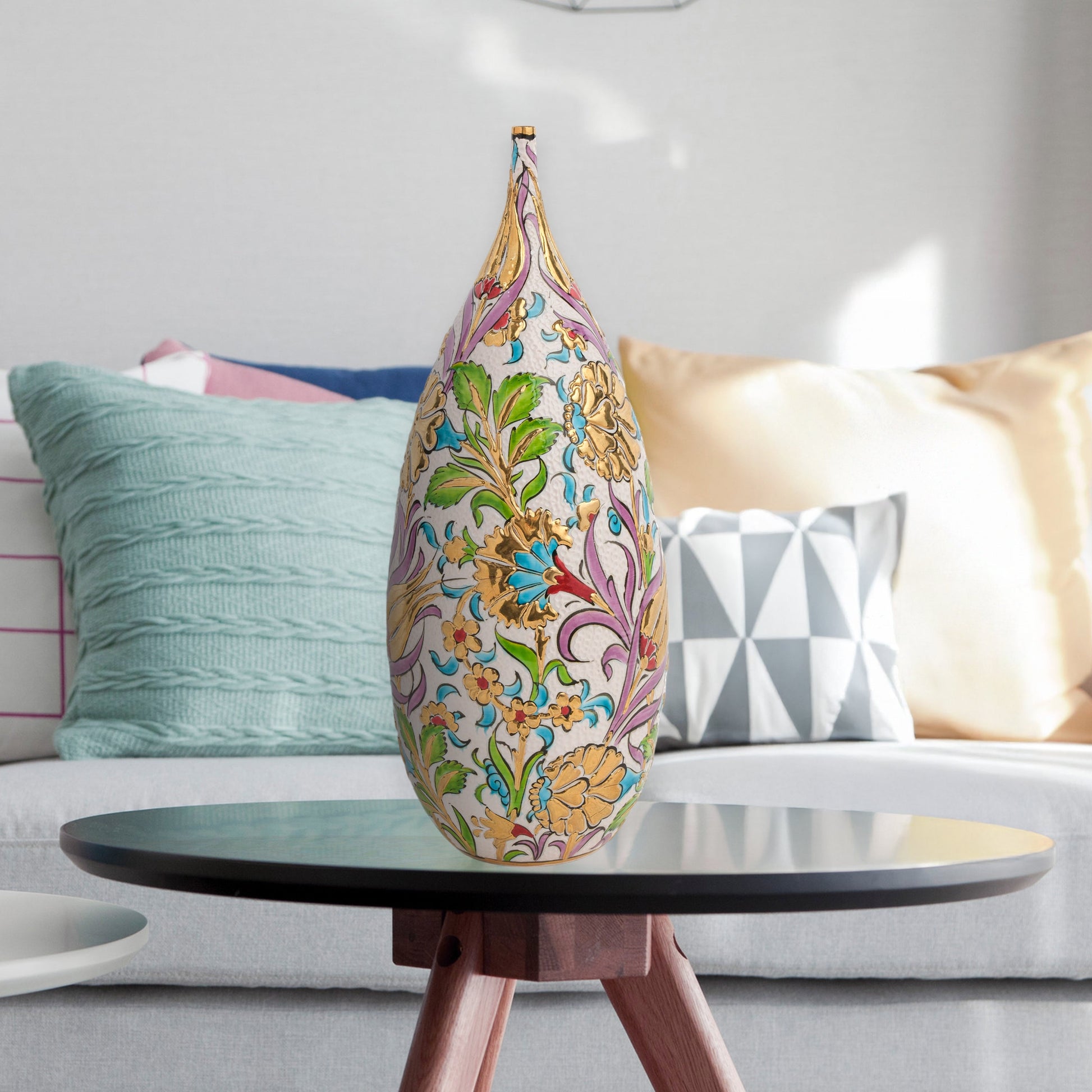 ceramic bottle, decorative bottle, ceramic vase, handmade ceramic bottle