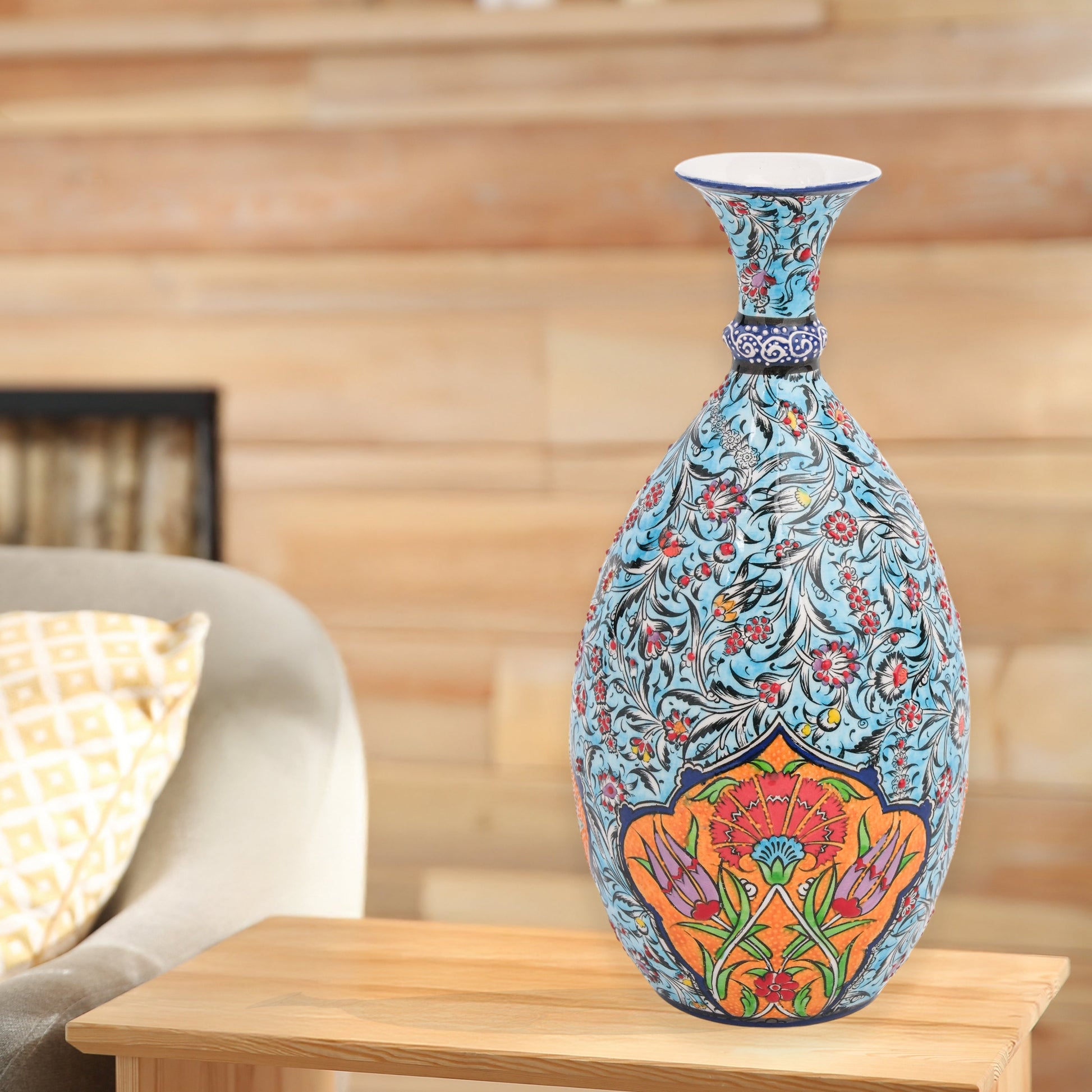 ceramic bottle, decorative bottle, ceramic vase, handmade ceramic bottle