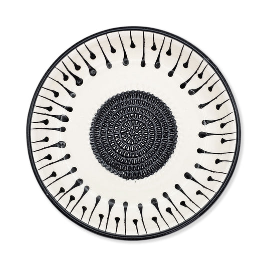 Garlic Grater Bowl, Black Drops Grater Plate, 7" Ceramic Garlic Grinder, Decorative Grater Bowl