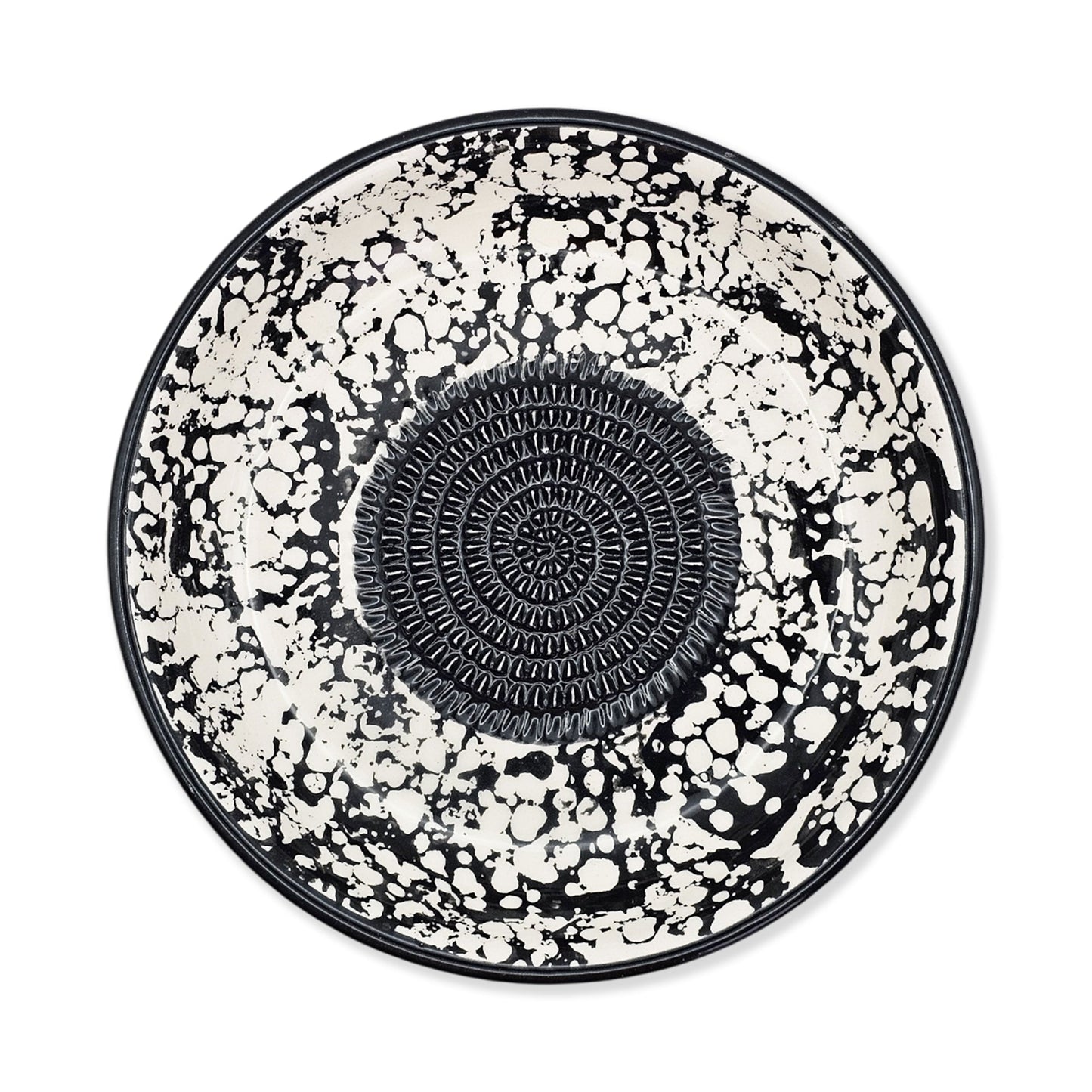 Garlic Grater Bowl, Black Sponge Grater Plate, 7" Ceramic Garlic Grinder, Decorative Grater Bowl