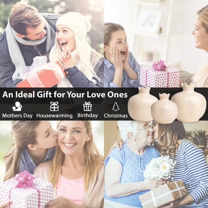 Handmade Ceramic Pomegranate Vase, Ceramic Vase Home Decor