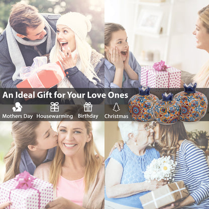 Handmade Ceramic Pomegranate Vase, Ceramic Vase Home Decor