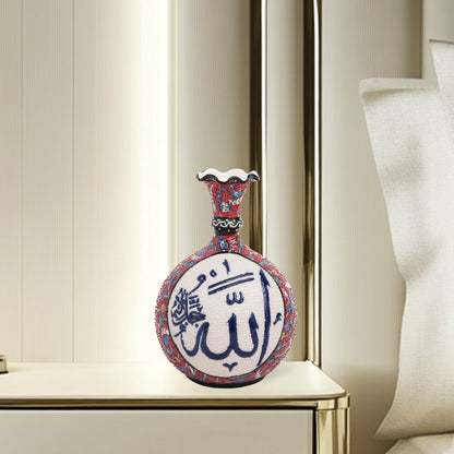 Handmade Ceramic Decorative Vase, Calligraphy Ceramic Vase