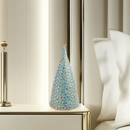 Handmade Ceramic Decorative Vase, Ottoman Blossom Ceramic Vase, Golden Vase