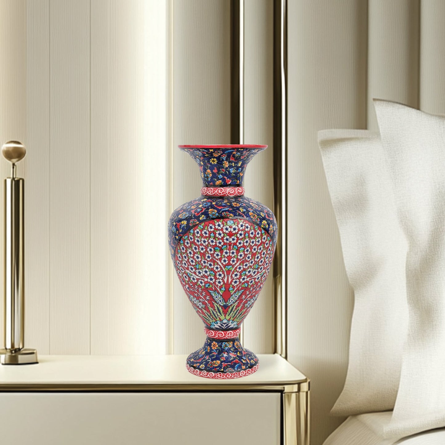 Handmade Ceramic Decorative Vase, Persian Garden Ceramic Vase