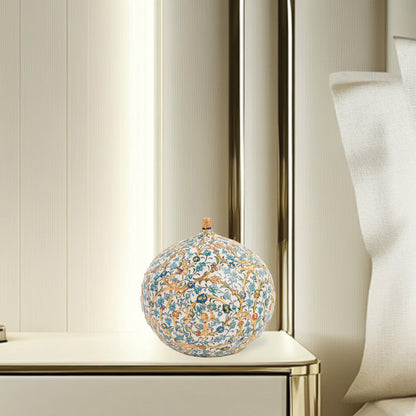 Handmade Ceramic Decorative Vase, Golden Bloom Ceramic Vase, Golden Vase