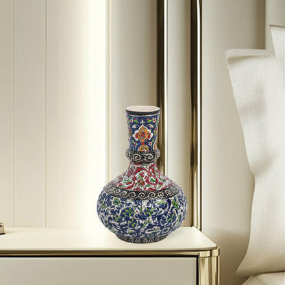 Handmade Ceramic Decorative Vase, Ornate Garden Ceramic Vase