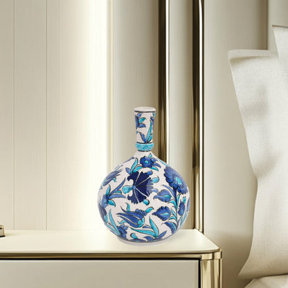 Handmade Ceramic Decorative Vase, Royal Blue Ceramic Vase