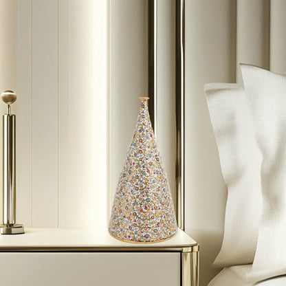 Handmade Ceramic Decorative Vase, Golden Blossom Ceramic Vase, Golden Vase