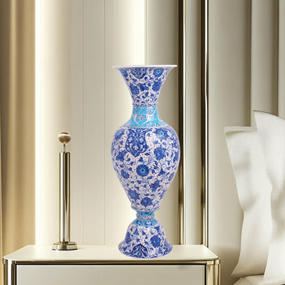 Handmade Ceramic Decorative Vase, Sapphire Elegance Ceramic Vase