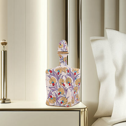 Handmade Ceramic Decorative Vase, Oriental Garden Ceramic Vase, Golden Vase