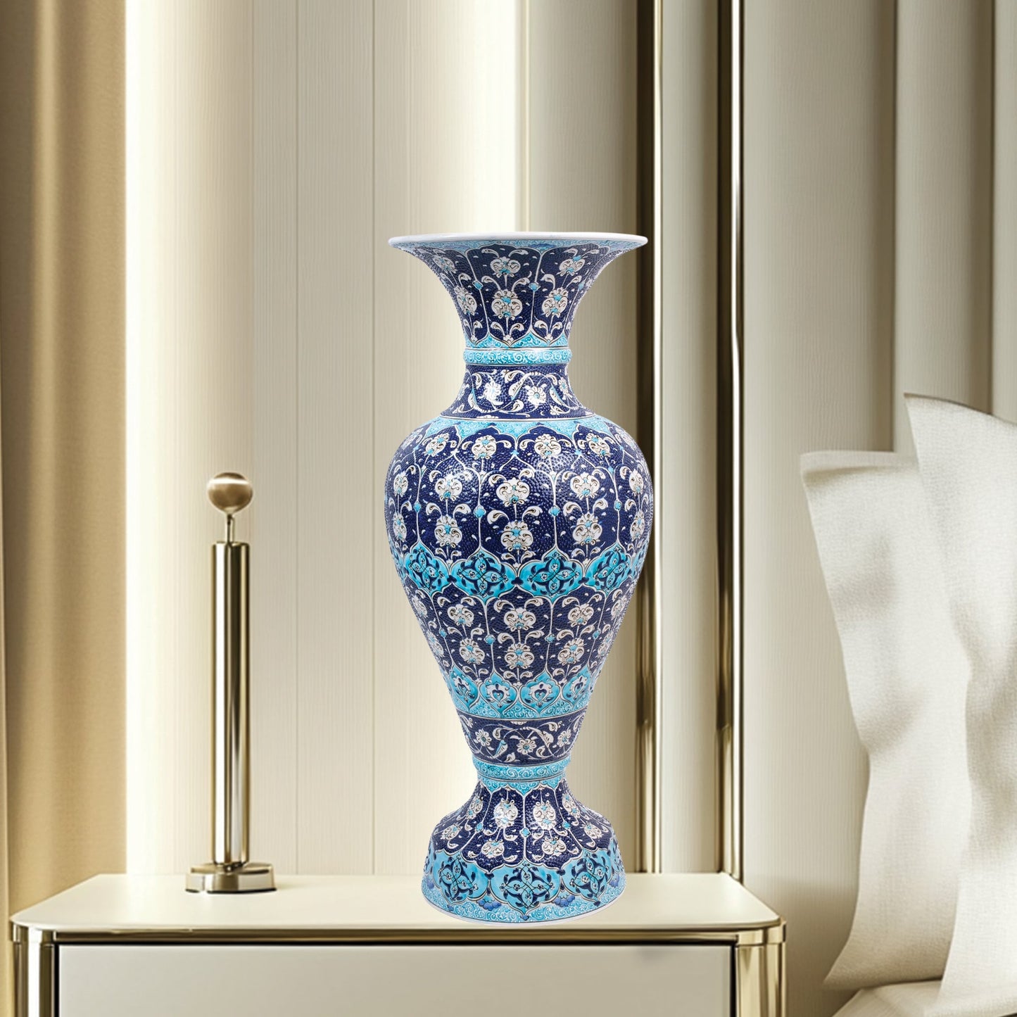 Handmade Ceramic Decorative Vase, Royal Majesty Ceramic Vase