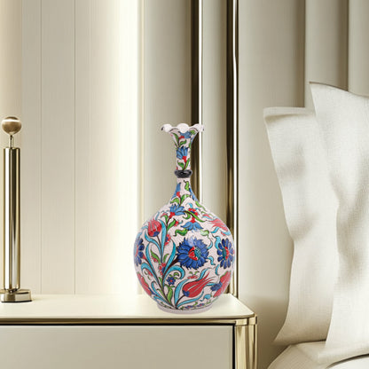 Handmade Ceramic Decorative Vase, Tulip Garden Ceramic Vase