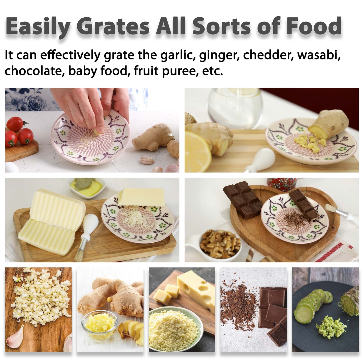 ceramic garlic grater plates