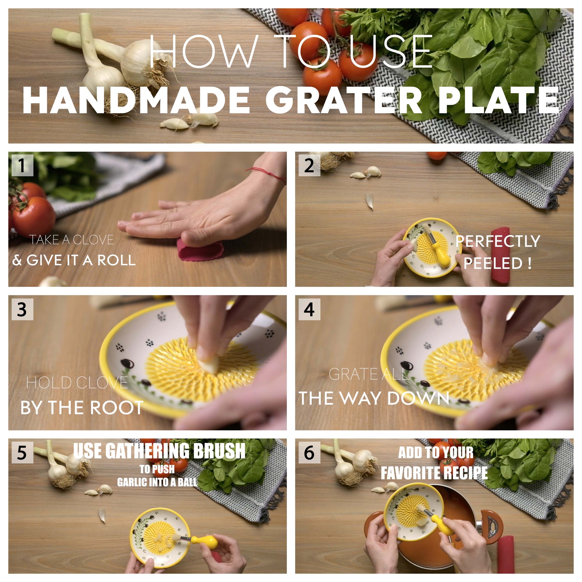 how to use our ceramic garlic grater plate