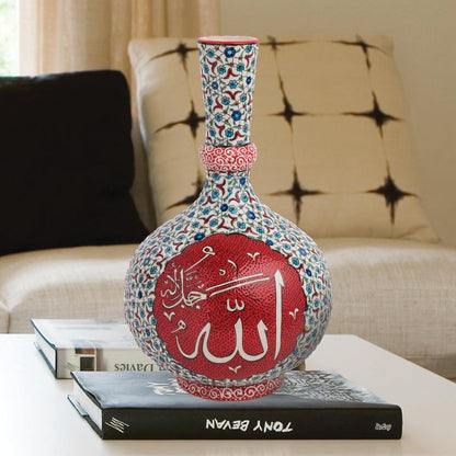 Handmade Ceramic Decorative Vase, Divine Calligraphy Ceramic Vase