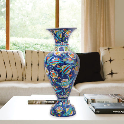 Handmade Ceramic Decorative Vase, Floral Serenity Ceramic Vase