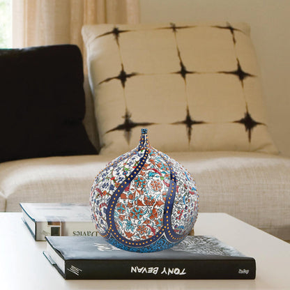 Handmade Ceramic Decorative Vase, Ornate Sphere Ceramic Vase