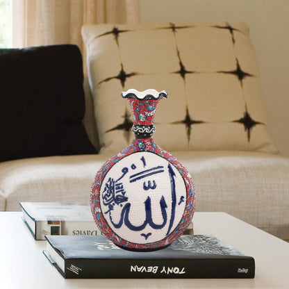 Handmade Ceramic Decorative Vase, Calligraphy Ceramic Vase