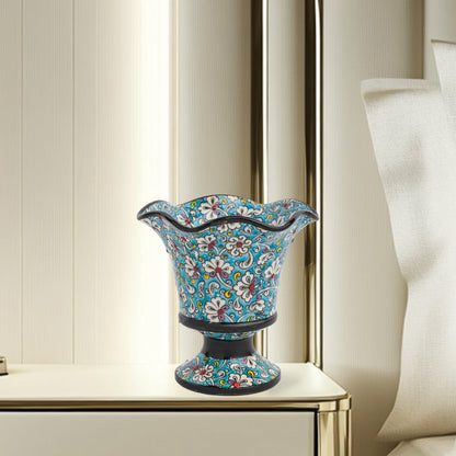 Handmade Ceramic Decorative Vase, Floral Cascade Ceramic Vase