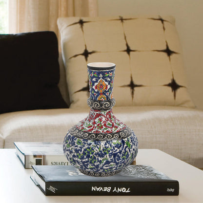 Handmade Ceramic Decorative Vase, Ornate Garden Ceramic Vase