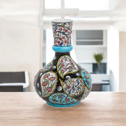 Handmade Ceramic Decorative Vase, Night Garden Ceramic Vase