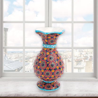 Handmade Ceramic Decorative Vase, Moroccan Star Ceramic Vase