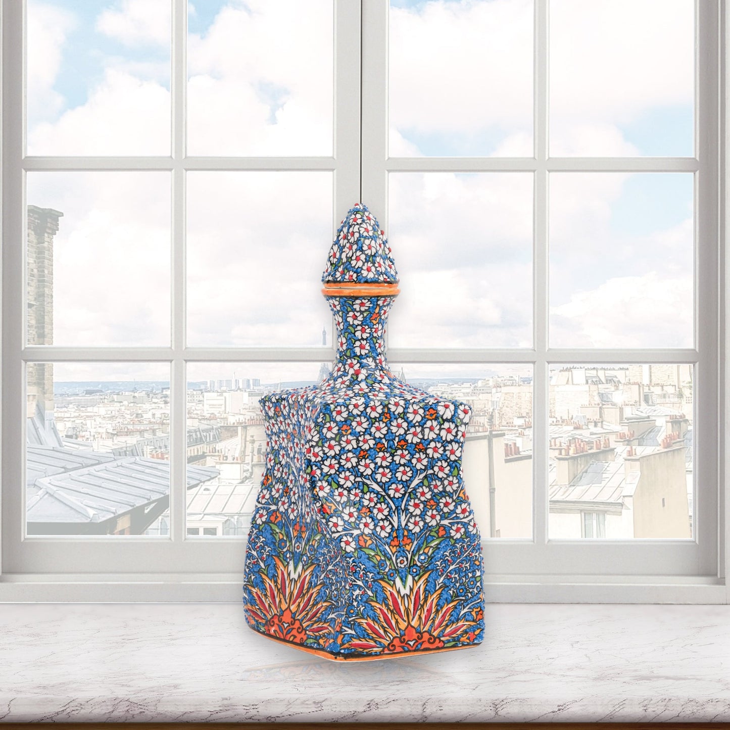 Handmade Ceramic Decorative Vase, Oriental Garden Ceramic Vase