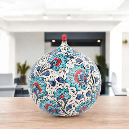 Handmade Ceramic Decorative Vase, Bloom Sphere Ceramic Vase