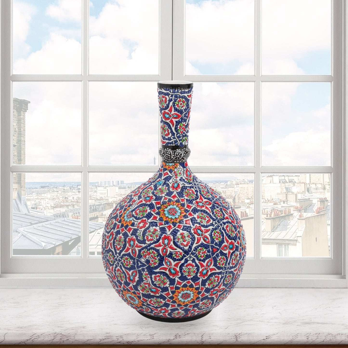 Handmade Ceramic Decorative Vase, Persian Mosaic Ceramic Vase