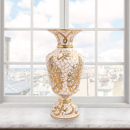 Handmade Ceramic Decorative Vase, Golden Grace Ceramic Vase, Golden Vase