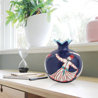 Handmade Ceramic Pomegranate Vase, Ceramic Vase Home Decor