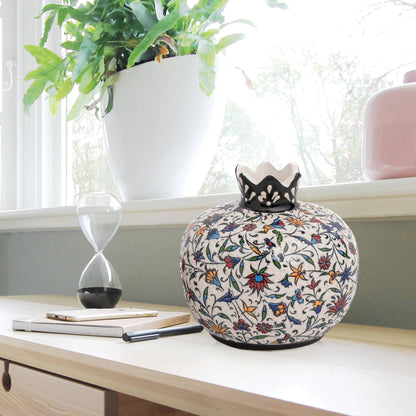 Handmade Ceramic Pomegranate Vase, Ceramic Vase Home Decor