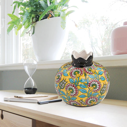 Handmade Ceramic Pomegranate Vase, Ceramic Vase Home Decor