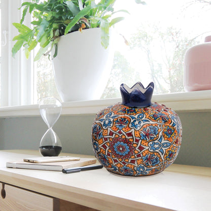 Handmade Ceramic Pomegranate Vase, Ceramic Vase Home Decor