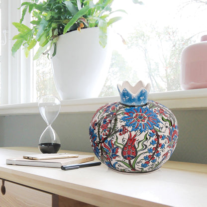 Handmade Ceramic Pomegranate Vase, Ceramic Vase Home Decor