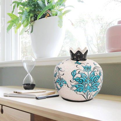Handmade Ceramic Pomegranate Vase, Ceramic Vase Home Decor