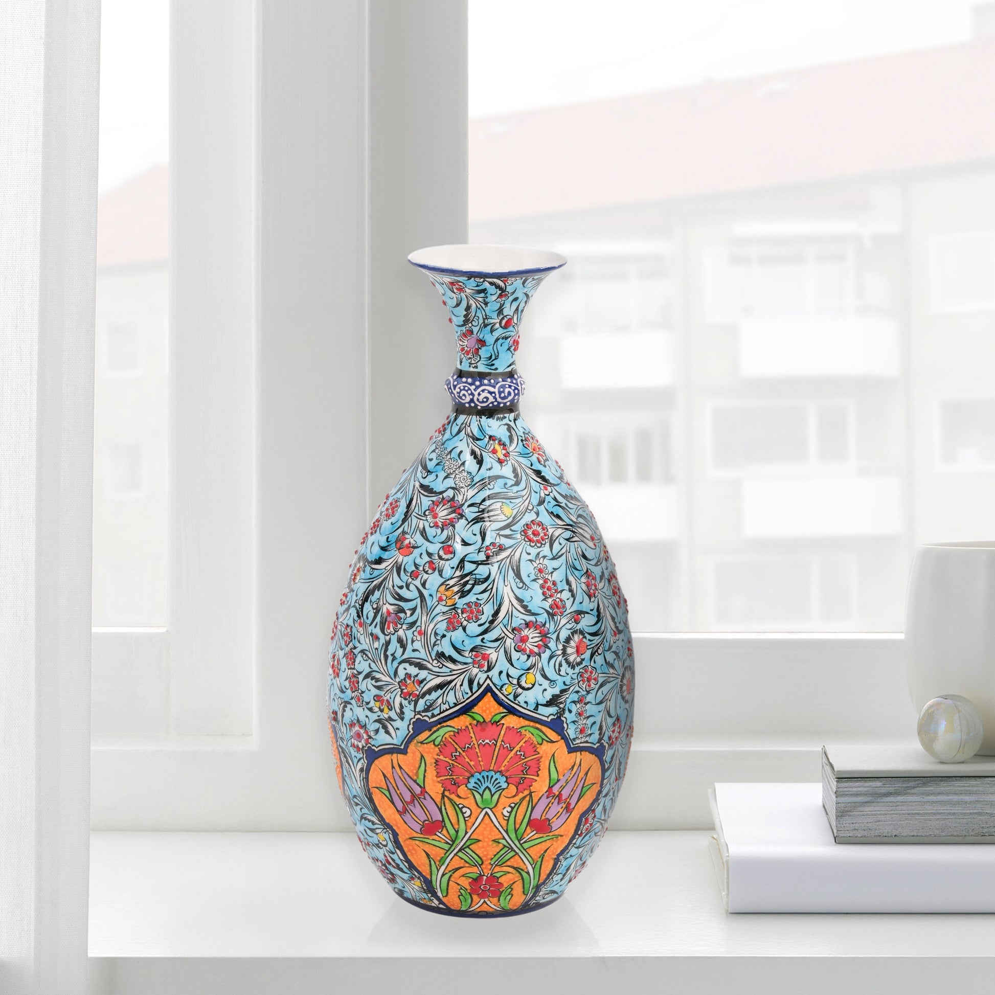 ceramic bottle, decorative bottle, ceramic vase, handmade ceramic bottle