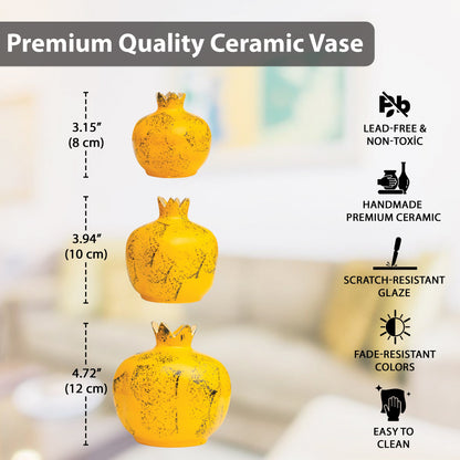 Handmade Ceramic Pomegranate Vase, Ceramic Vase Home Decor