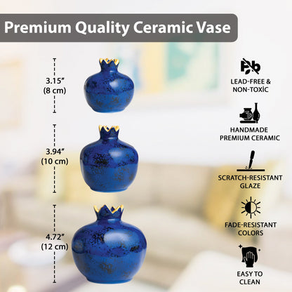 Handmade Ceramic Pomegranate Vase, Ceramic Vase Home Decor