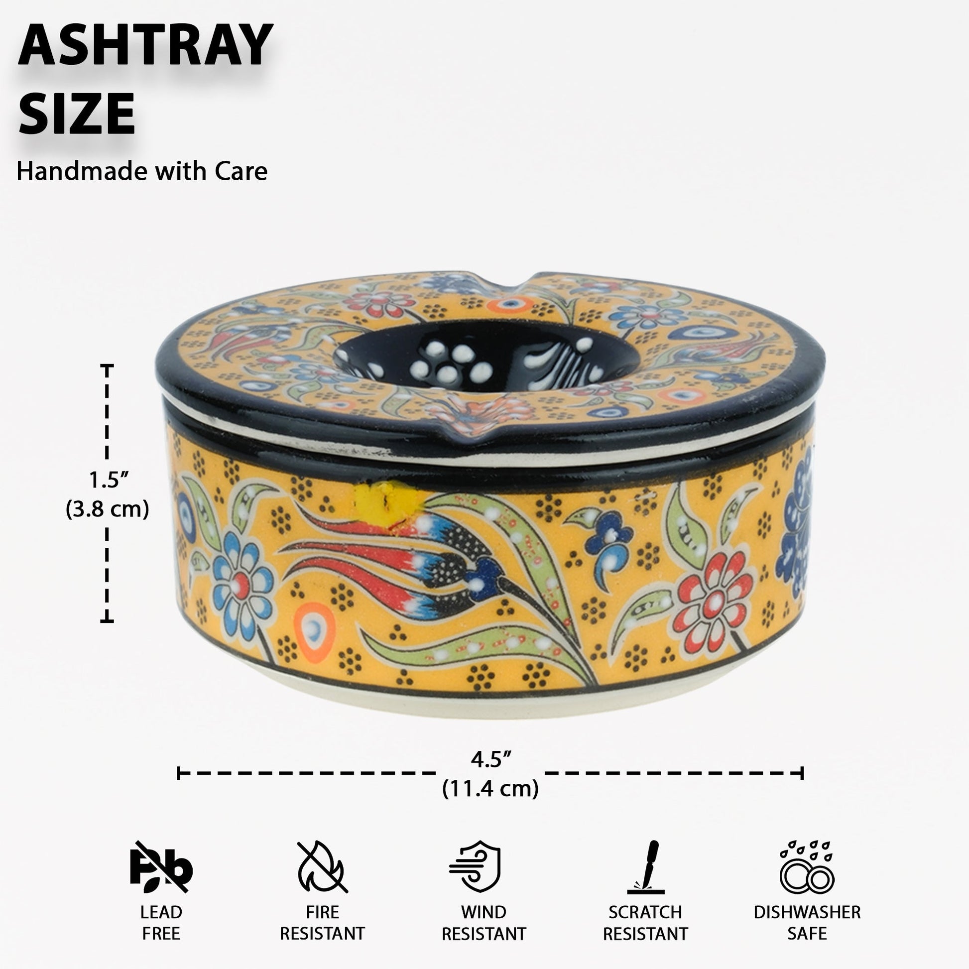 handmade ceramic ashtrays, ashtray with lid for outdoor