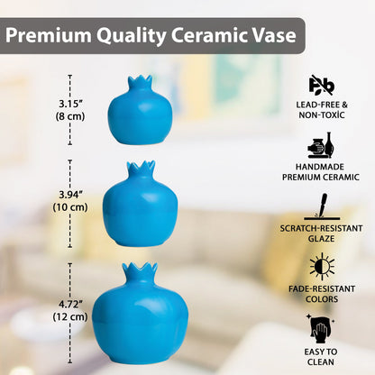 Handmade Ceramic Pomegranate Vase, Ceramic Vase Home Decor