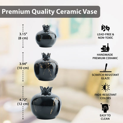 Handmade Ceramic Pomegranate Vase, Ceramic Vase Home Decor