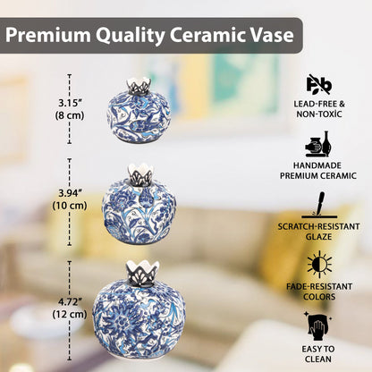 Handmade Ceramic Pomegranate Vase, Ceramic Vase Home Decor