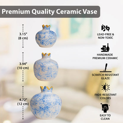 Handmade Ceramic Pomegranate Vase, Ceramic Vase Home Decor