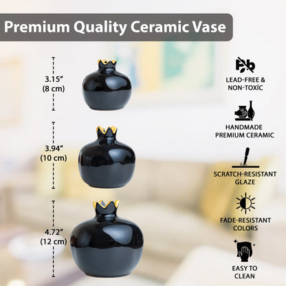 Handmade Ceramic Pomegranate Vase, Ceramic Vase Home Decor